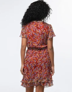 Robe chic imprimé rouge