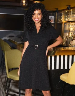 Robe chic noir argent