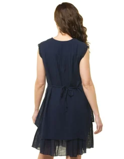 Robe coton marine