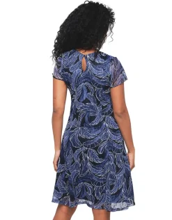 Robe dentelle bleue
