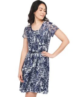Robe dentelle marine