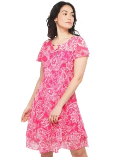 Robe dentelle rose