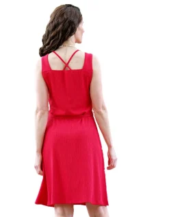 Robe en crépon orange
