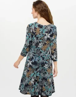 Robe imprimée bleue
