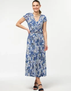Robe longue bleue