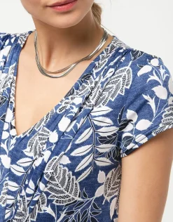 Robe longue bleue