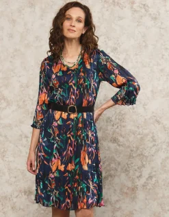Robe longue plissée