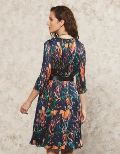 Robe longue plissée