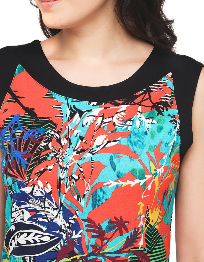 Robe motif multicolore