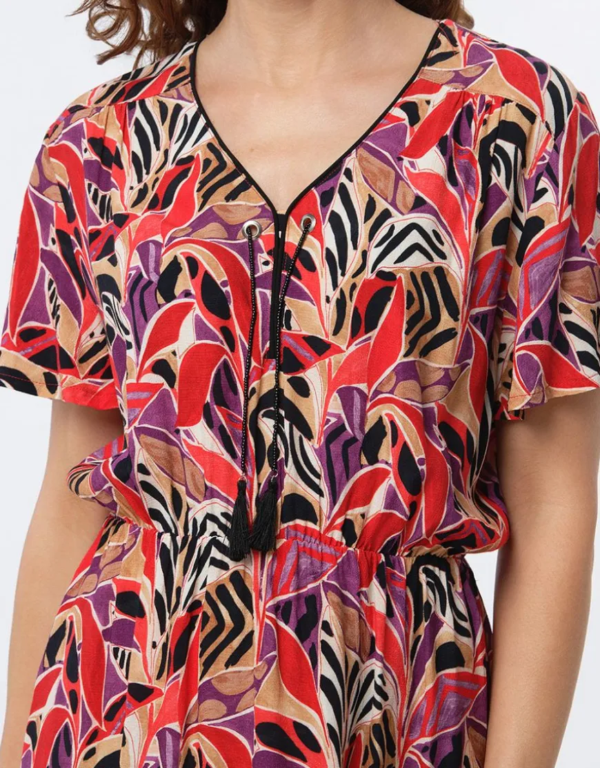 Robe motif rouge