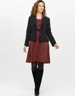 Robe voile imprimé rouge
