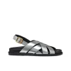 Sandale plate cuir argent GEOX