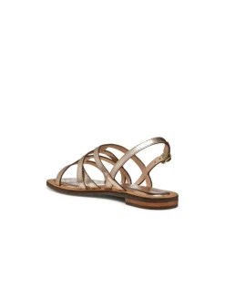 Sandale plate cuir or GEOX