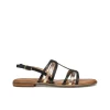 Sandale plate noir cuir GEOX