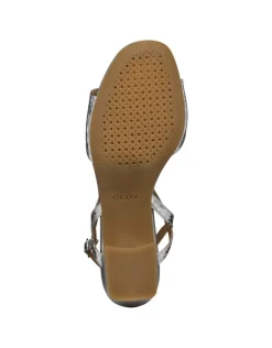 Sandale talon cuir argent GEOX