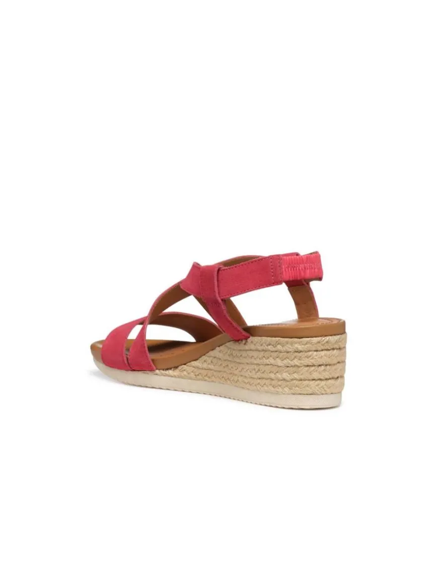 Sandales compensées rouge GEOX