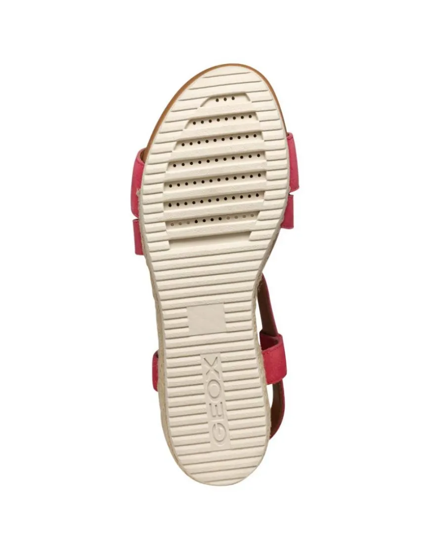 Sandales compensées rouge GEOX