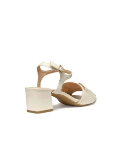 Sandales talon cuir blanc GEOX