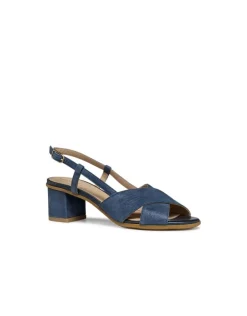 Sandales talon cuir bleu GEOX