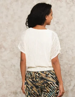 Top blousant coton blanc