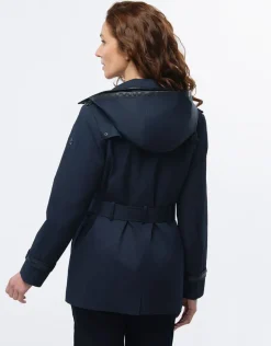 Trench court bleu marine