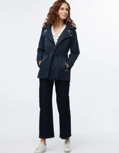 Trench court bleu marine