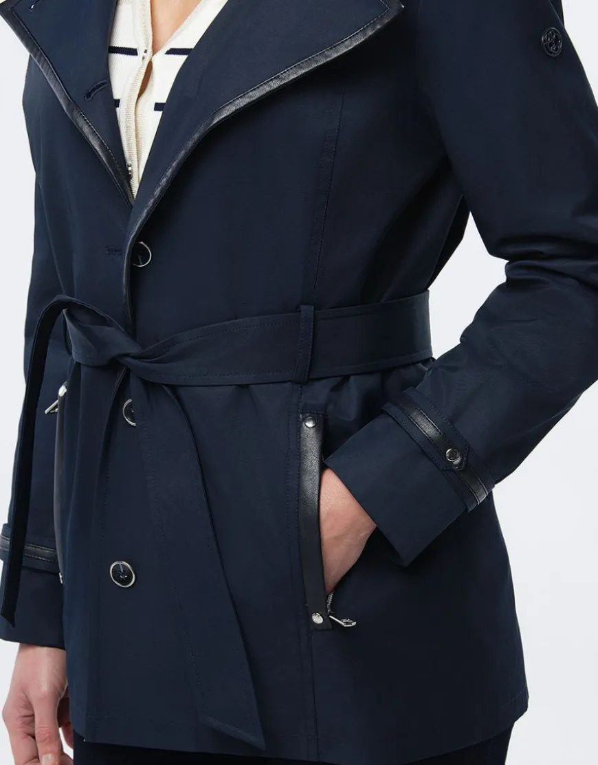 Trench court bleu marine