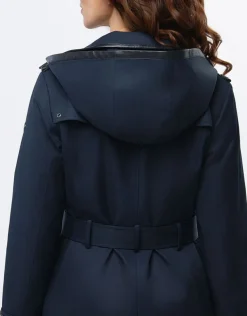 Trench court bleu marine