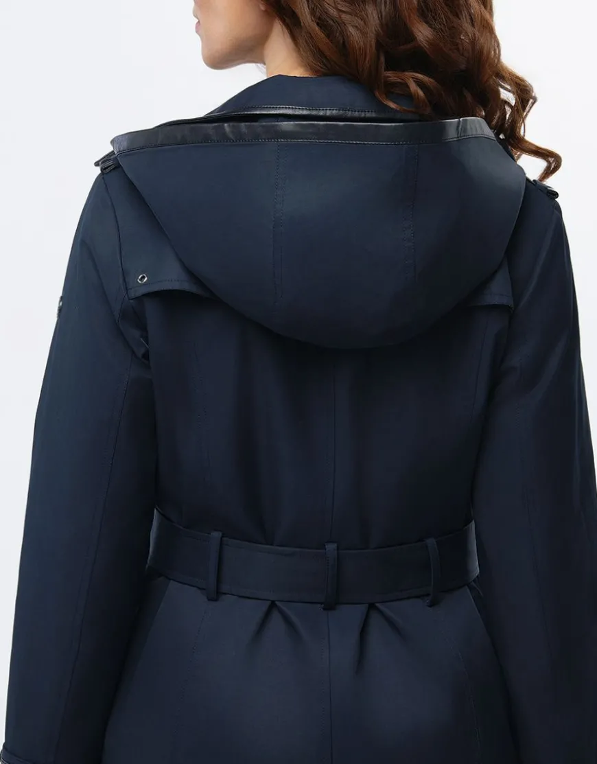 Trench court bleu marine