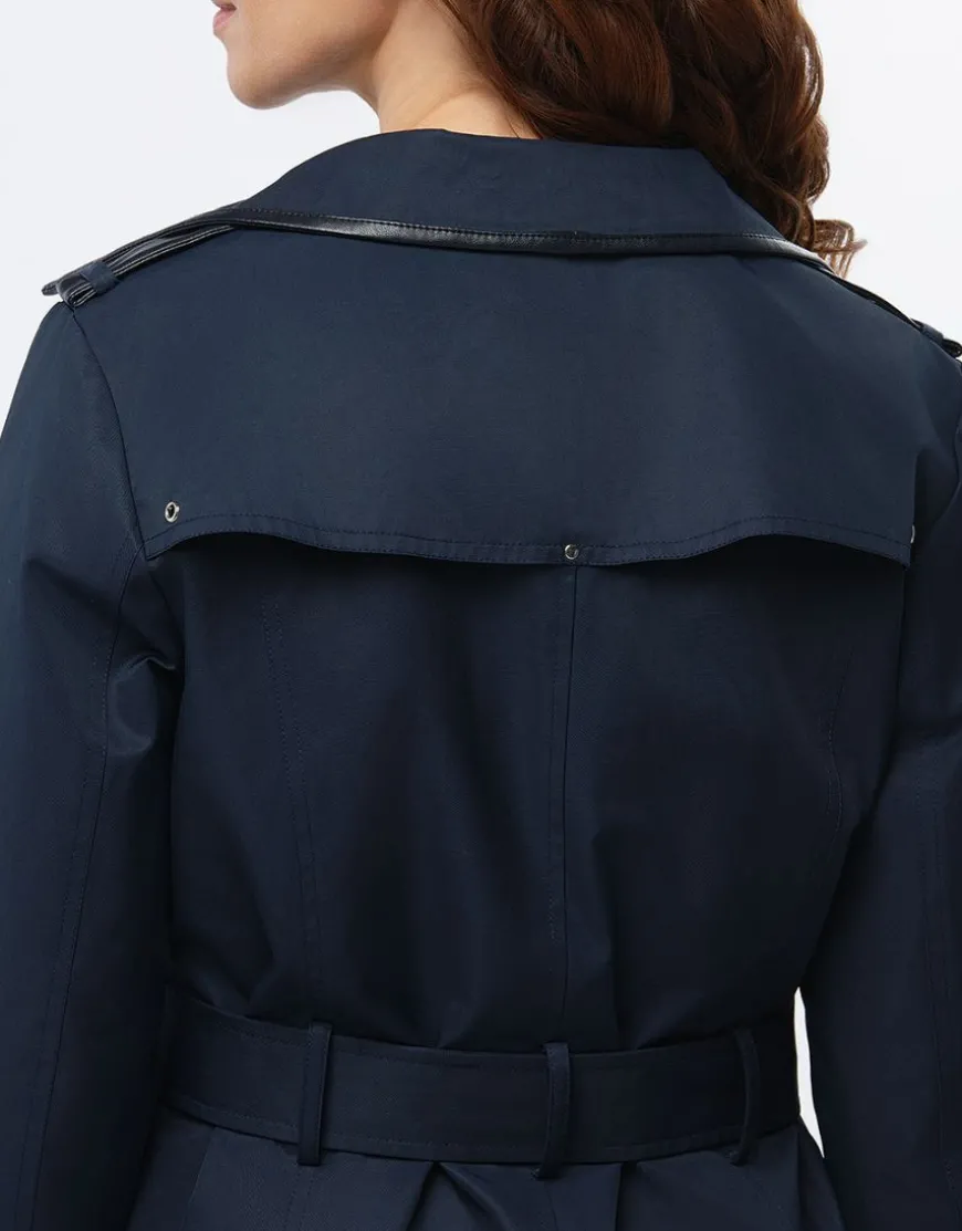 Trench court bleu marine