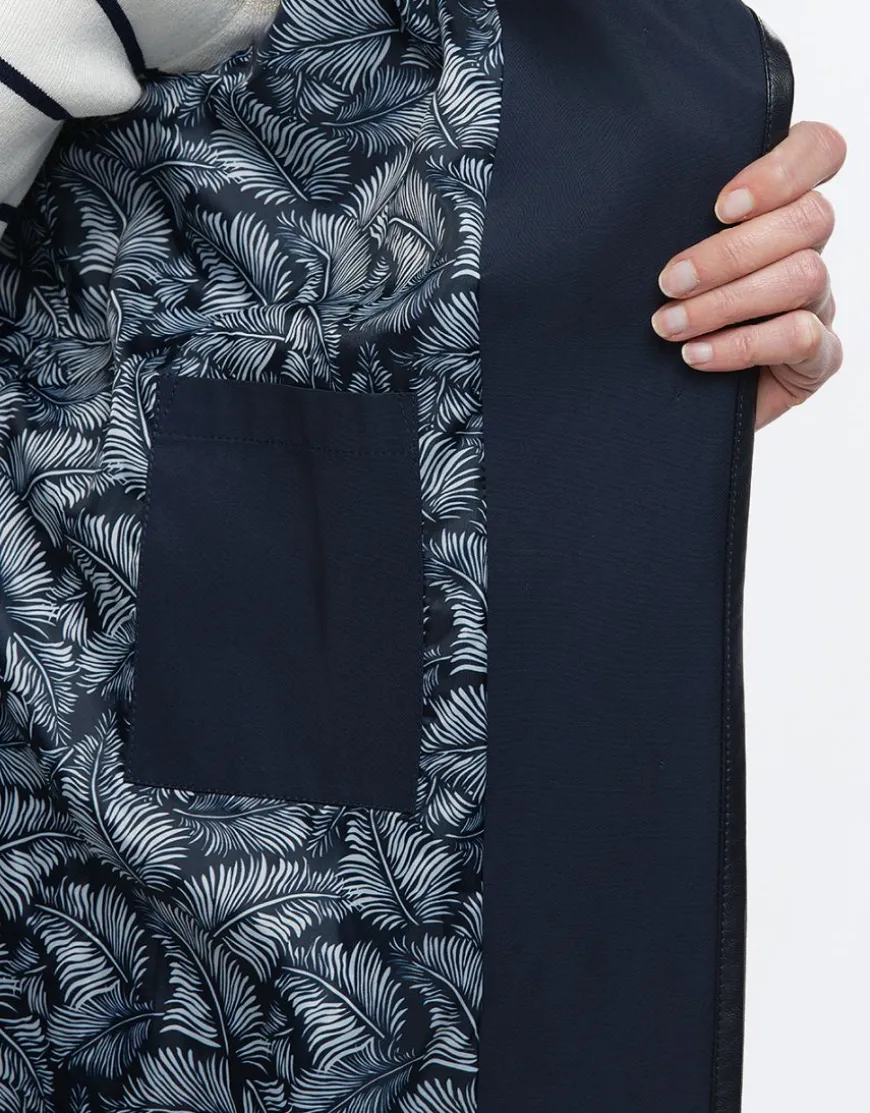Trench court bleu marine
