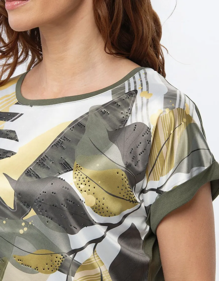 T-shirt bi-matière motif