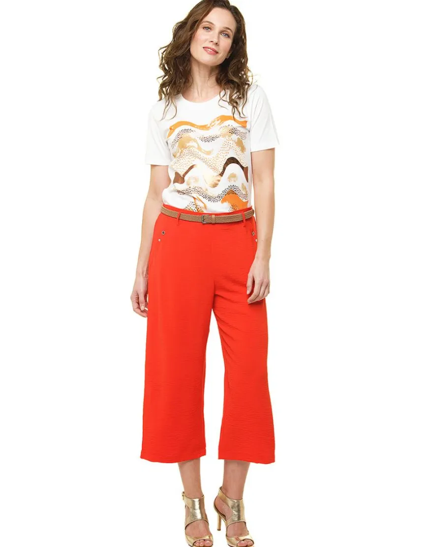T-shirt blanc à motifs