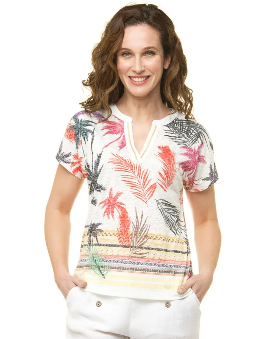 T-shirt blanc imprimé