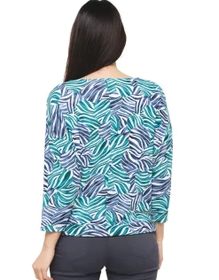 T-shirt bleu et vert