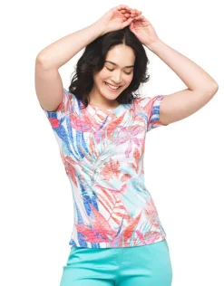 T-shirt bleu imprimé