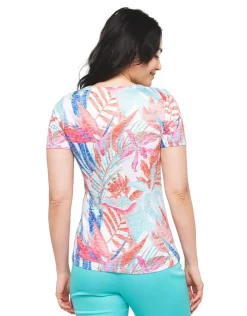 T-shirt bleu imprimé