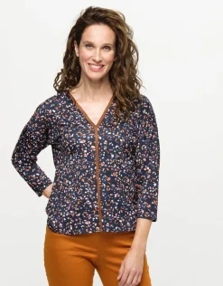 T-shirt bleu imprimé