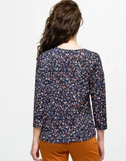 T-shirt bleu imprimé