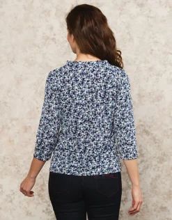 T-shirt bleu imprimé