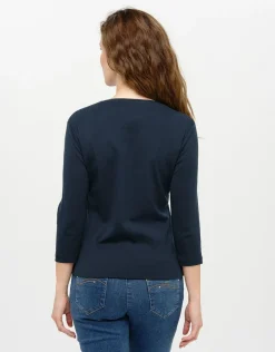 T-shirt coton bleu motif