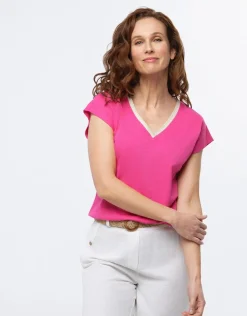 T-shirt coton fuchsia