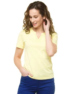 T-shirt coton modal jaune