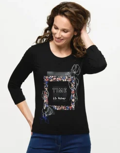 T-shirt noir imprimé
