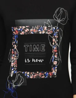 T-shirt noir imprimé