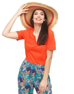 T-shirt orange coton