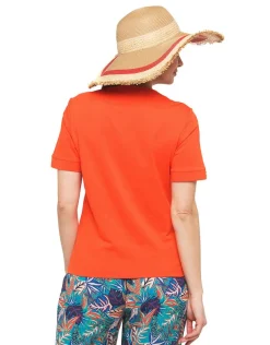 T-shirt orange coton