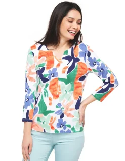 T-shirt orange vert
