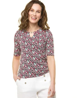 T-shirt rose imprimé