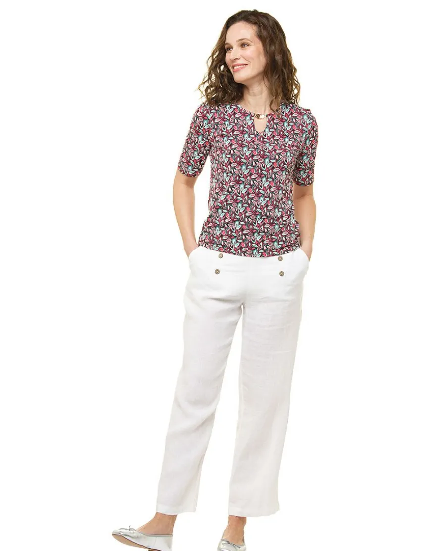 T-shirt rose imprimé